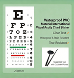 Snellen standard vision card